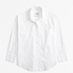 Abercrombie Oversized Poplin Button-Up Shirt